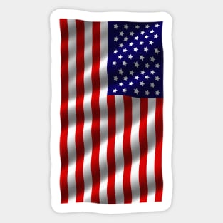 Wavy American flag Sticker